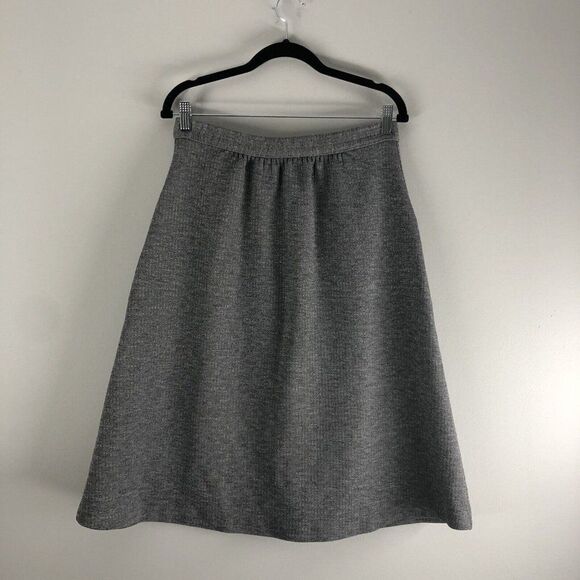 Vintage WPL 7912 Women’s‎ 15/16 Gray Skirt Button Front Pockets Dark Academia - Picture 7 of 13